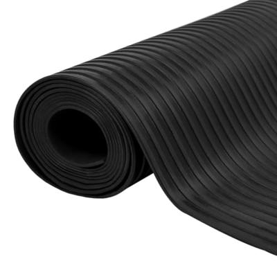 VidaXL Vloermat anti-slip 3 mm 1,5x4 m rubber brede ribbel