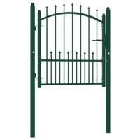 Poort met speerpunten 100x100 cm staal groen - thumbnail