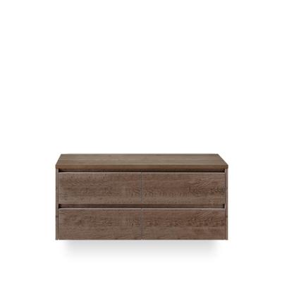 Dante Badmeubelset 120 cm - 4 laden Tabacco - Wastafel Bovenblad