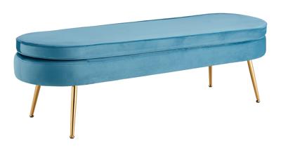Artistiq Bankje 'Ignacio' Velvet, 142cm, kleur blauw