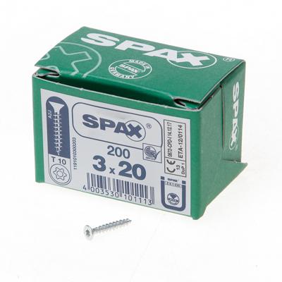 SPAX 1191010300203 R 88091 Senkkopf/T-STAR Verzonken houtschroef 3 mm 20 mm T-STAR plus Staal WIROX 200 stuk(s) SPAX 1191010300203 R 88091 Senkkopf/T-STAR Verzonken houtschroef 3 mm 20 mm T-STAR plus Staal WIROX 200 stuk(s)