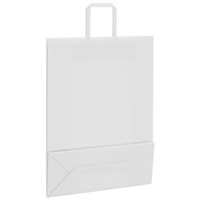 VidaXL Papieren zakken 50 st met hengsels 32x12x42 cm wit