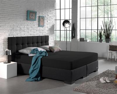 Dreamhouse Dubbel Jersey 220 gr. Hoeslaken Zwart 160/180 x 200/220