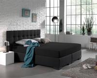 Dreamhouse Dubbel Jersey 220 gr. Hoeslaken Zwart 160/180 x 200/220 - thumbnail