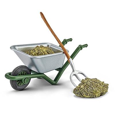 Schleich farm world kruiwagen met hooi en riek
