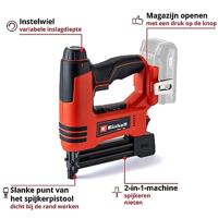 Einhell TE-CN 18 Li - Solo Power X-Change 4257790 Accuspijkerpistool Zonder accu, Zonder lader - thumbnail