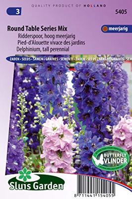 Ridderspoor hoog meerjarig bloemzaden - Round Table Series Mix