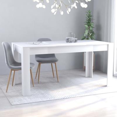 vidaXL Eettafel 160x80x76 cm spaanplaat wit
