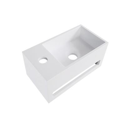 Wiesbaden Julia fontein links Solid surface 35 x 20 x 16 cm mat wit Wiesbaden Julia fontein links Solid surface 35 x 20 x 16 cm mat wit