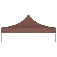 VidaXL Partytentdak 270 g/m² 2x2 m bruin - thumbnail