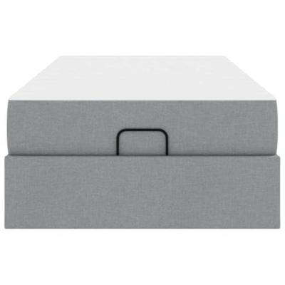 Bedframe Lichtgrijs 100 x 200 cm Stof