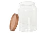 Set van 3 Potjes DKD Home Decor Acacia Borosilicaatglas (1 L) (400 ml) (700 ml) (3 Onderdelen) - thumbnail