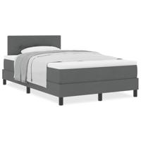 Boxspringbed met matras Donkergrijs 120 x 190 cm Stof - thumbnail