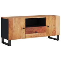 Tv-meubel 105x33,5x46 cm massief acaciahout en bewerkt hout - thumbnail