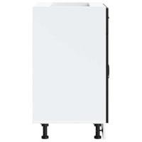 Keuken onderkast Kalmar bewerkt hout zwart - thumbnail