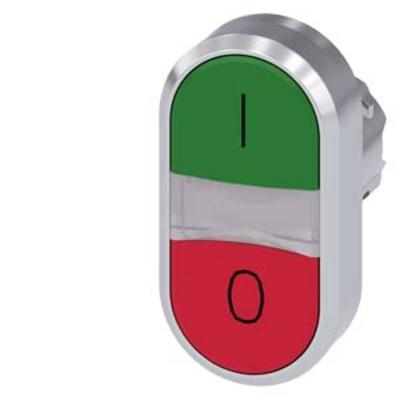 Siemens 3SU10513AB420AK0 3SU1051-3AB42-0AK0 Dubbele drukknop Moment (b x h) 29.9 mm x 57.9 mm IP66, IP67, IP69/IP69K 1 stuk(s)
