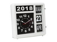 Wandklok met flipover kalender 31 x 31 cm nederlands Velleman - Velleman - thumbnail