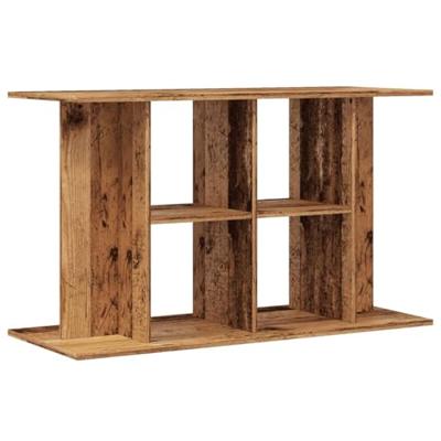 Aquariumstandaard 100x40x60 cm bewerkt hout oud houtkleurig - thumbnail