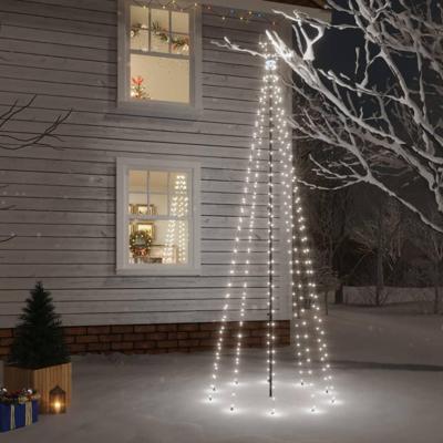 Kerstboom met grondpin 310 LED's koudwit 300 cm Kerstboom met grondpin 310 LED's koudwit 300 cm