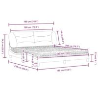 Bed met matras kunstleer bruin 180x200 cm - thumbnail