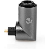 Nedis CATB25920GY ® Optical Audio Adapter Toslink Male - Toslink Female 90° Angled Aluminium - thumbnail