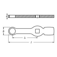 HAZET Ring-slagsleutel · met 2 slagvakken 4937-19 · 3/4 inch (20 mm) vierkant hol · Buitentwaalfkant profiel · SW 19 mm - thumbnail