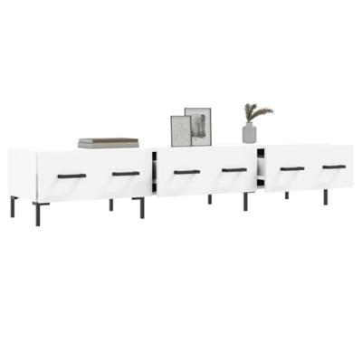 Tv-meubel 150x36x30 cm bewerkt hout wit