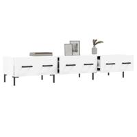 Tv-meubel 150x36x30 cm bewerkt hout wit - thumbnail