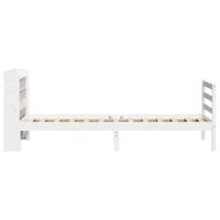 Bedframe met hoofdeinde zonder matras 90x190 cm wit - thumbnail