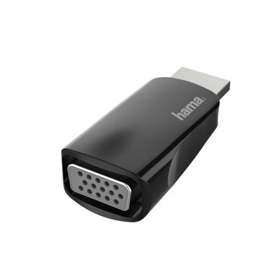Hama Video-adapter, HDMI-stekker - VGA-aansluiting, Full-HD 1080p HDMI kabel Zwart Hama Video-adapter, HDMI-stekker - VGA-aansluiting, Full-HD 1080p HDMI kabel Zwart