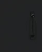 Dressoir 69,5x34x90 cm bewerkt hout zwart - thumbnail