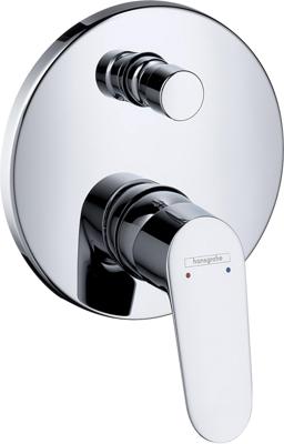 Hansgrohe Focus ééngreeps badmengkraan afbouwdeel met zekerheidscombinatie, chroom