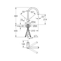 GROHE Minta Keukenkraan - hoog - draaibare/uittrekbare ronde uitloop - supersteel geborsteld 32918dc0 - thumbnail