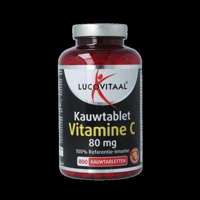 Lucovitaal Vitamine C 80mg citroen 800 Kauwtabletten