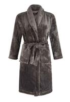 Grijze kinderbadjas fleece-S (5-6 jaar) - thumbnail