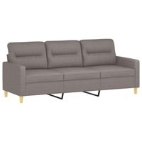 2-delige Loungeset met kussens stof taupe - thumbnail