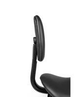 Zadelkruk Office rugleuning hoog harde wielen zw - thumbnail