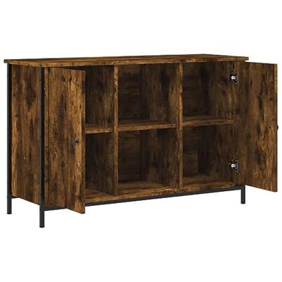 Tv-meubel 100x35x65 cm bewerkt hout gerookt eikenkleurig