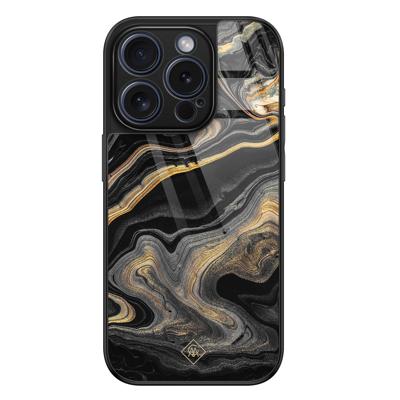 iPhone 15 Pro glazen hardcase - Marbling iPhone 15 Pro glazen hardcase - Marbling