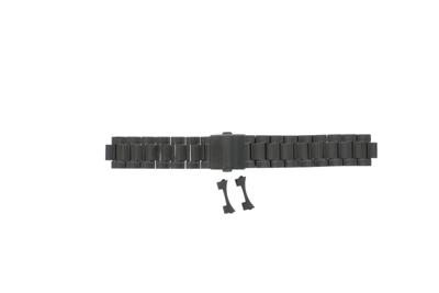 Horlogeband Seiko SSC559P1 / V172-0BB0 / M0EV424N0 Staal Zwart 20mm