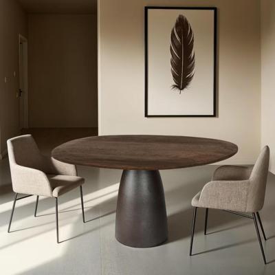 Brix Organische Eettafel 'Marron' Mangohout, 140cm, kleur Espresso