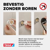 tesa 40566-00000-00 MOON BLACK Tandenborstelbeker Lijm Zwart (mat), Glas gesatineerd - thumbnail