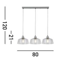 Searchlight 3-lichts hanglampOdeon design - 60999-3CL - thumbnail