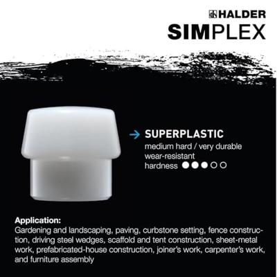 Reserve kunststof mondstuk voor hamer Halder Simplex Wit Reserve kunststof mondstuk voor hamer Halder Simplex Wit