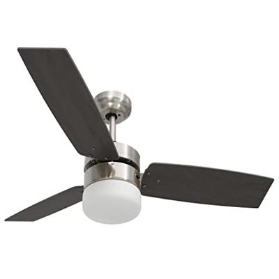 VidaXL Plafondventilator met lamp afstandsbediening 108 cm donkerbruin
