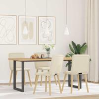 Eetkamerstoelen 4 st linnen - thumbnail