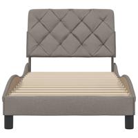 Bedframe zonder matras 90x190 cm stof taupe - thumbnail