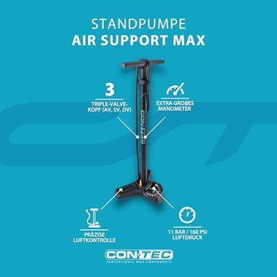 CONTEC vloerpomp "air support max" ct hand compressor air support max black/green - thumbnail