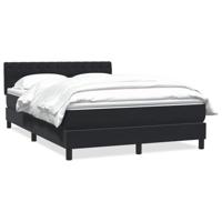 Boxspring met matras fluweel zwart 160x210 cm - thumbnail