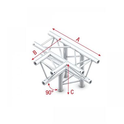Showtec PT30 Driehoek truss 020 4-weg T-stuk 90g